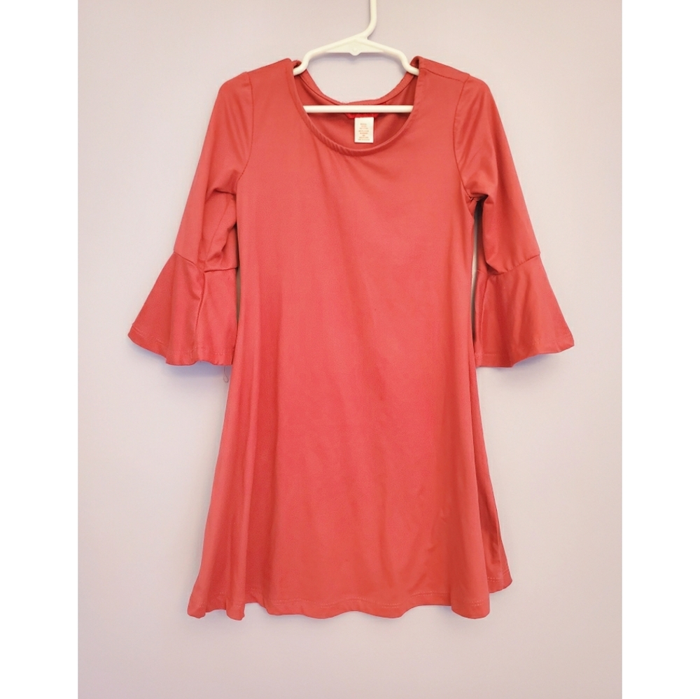Girls orange bell sleeve Dress